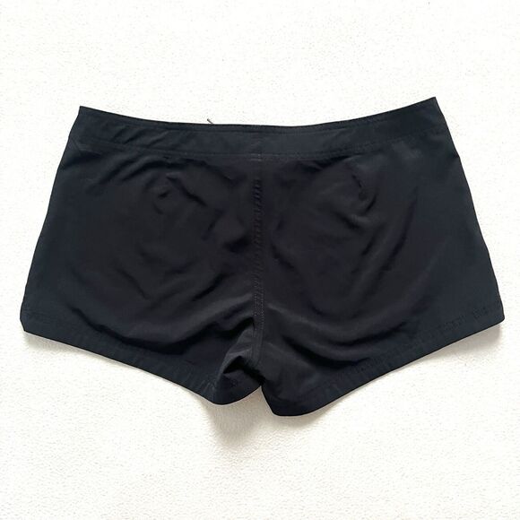 ROXY Women Solid Black Stretch Poly Blend 2.5” Tie Beach Swim Board Shorts M - Picture 9 of 9